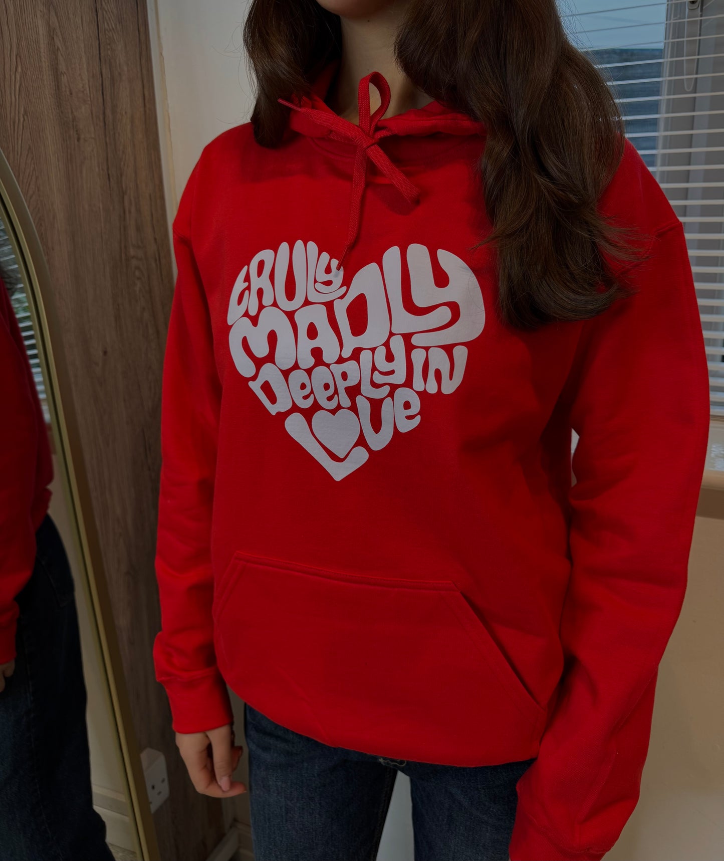 Valentines Red Hooded Jumper