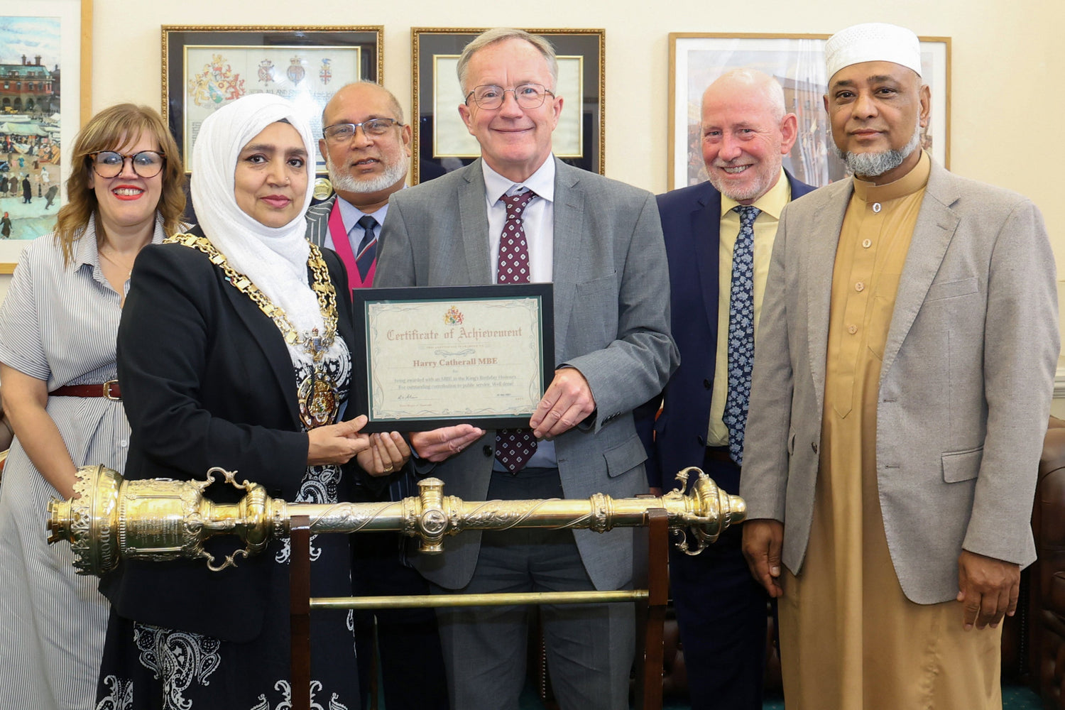 TAMESIDE'S MBE HARRY CATHERALL ABDUL MOSSOBIR